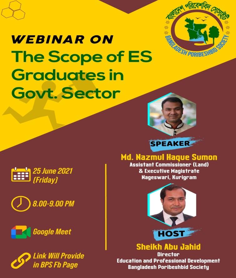 BPS webinar on “The Scope of ES Graduates in Govt. Sector in Bangladesh