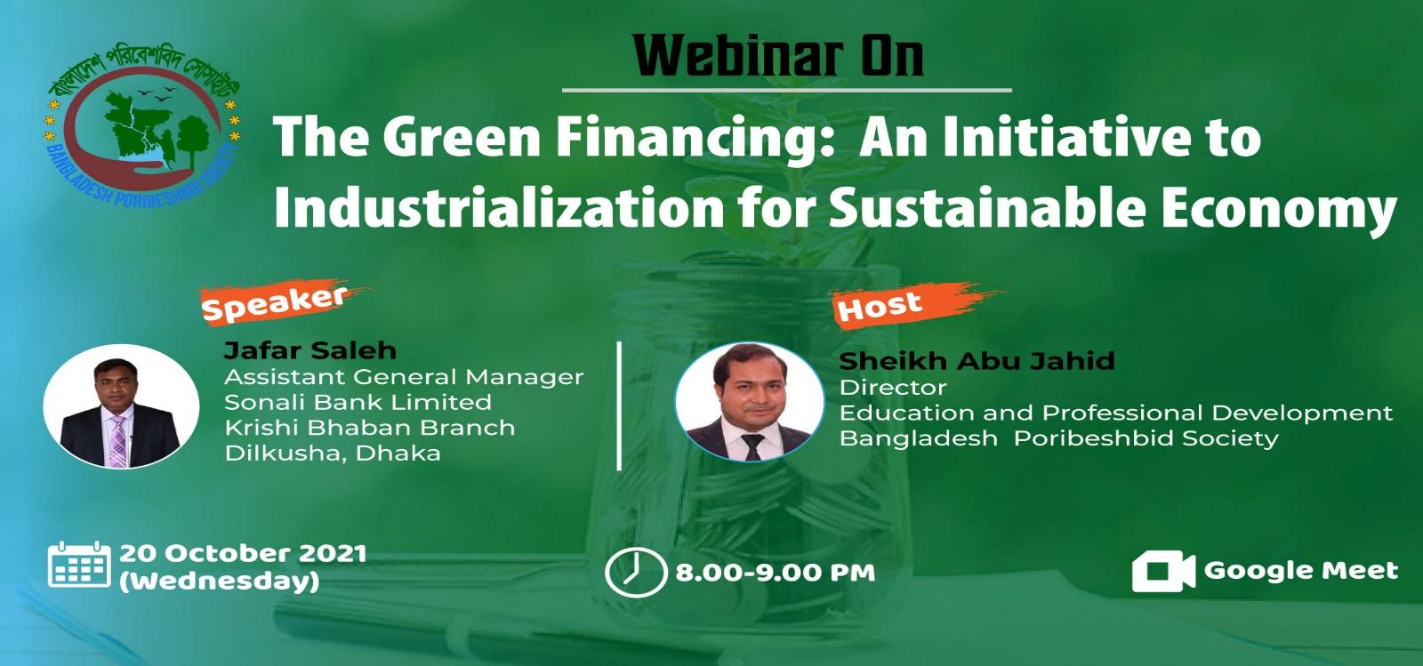 BPS webinars on “The Green Financing: An Initiative to Industrialization for Sustainable Economy”