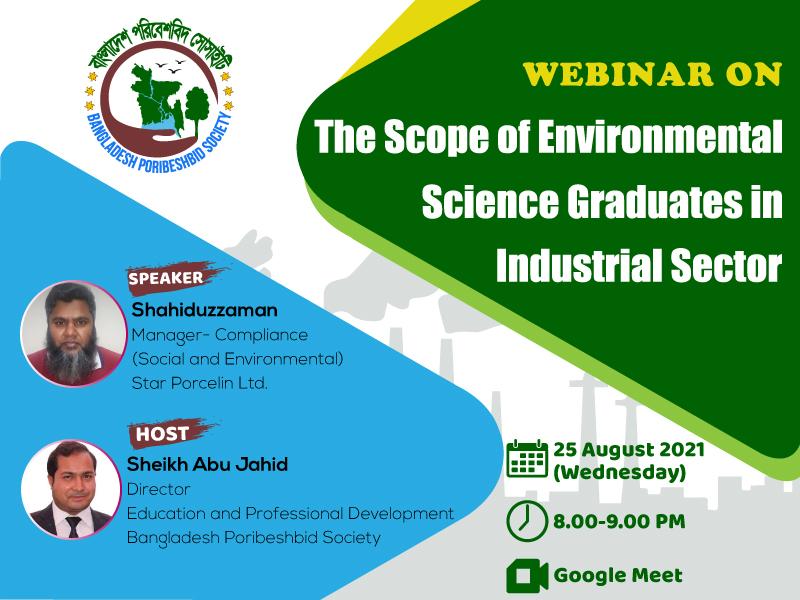 BPS webinars on “The Scope of Environmental Science Graduates in Industrial Sector”